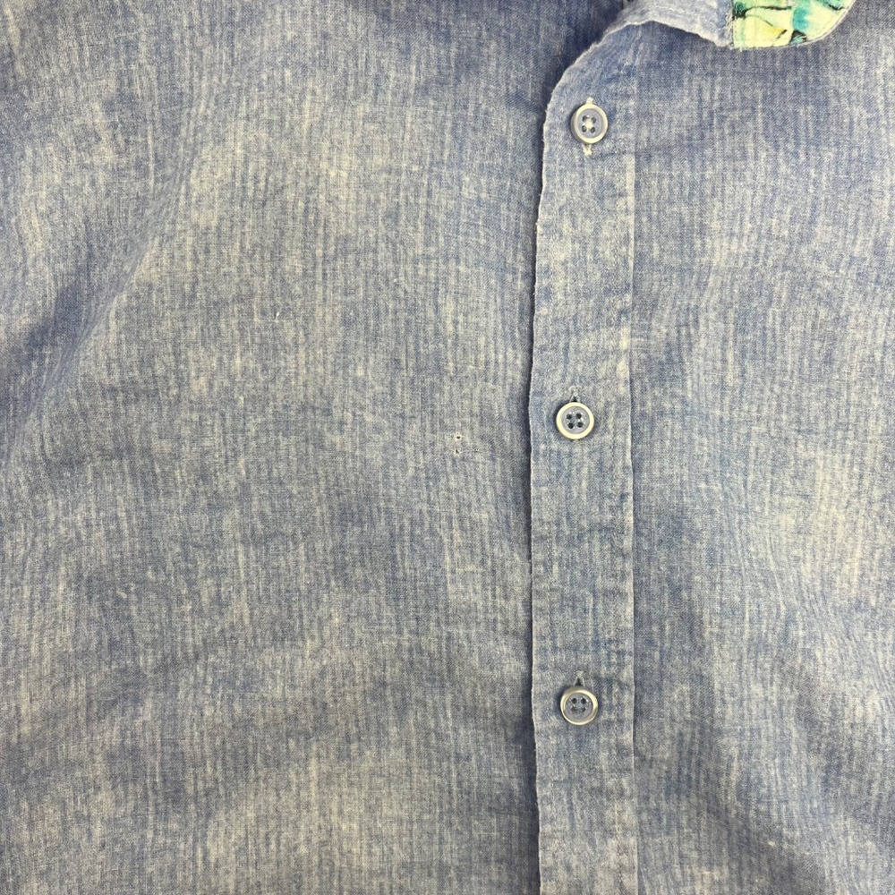 Robert Graham Mens X-Large Button‎ Up Shirt Blue Tailored Fit Short Sleeve - Picture 5 of 11
